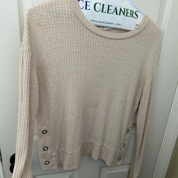 SO Tops - Cream/tan blouse